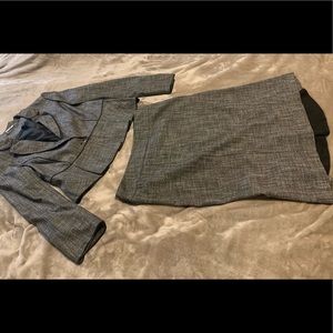 2 piece black skirt suit